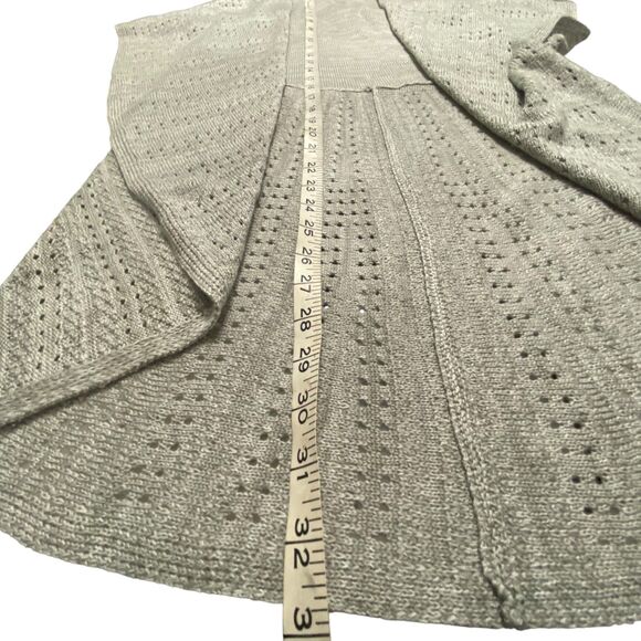 Love Scarlett Women Gray Sweater Vest Open Front Cardigan Cape Small - Picture 9 of 10